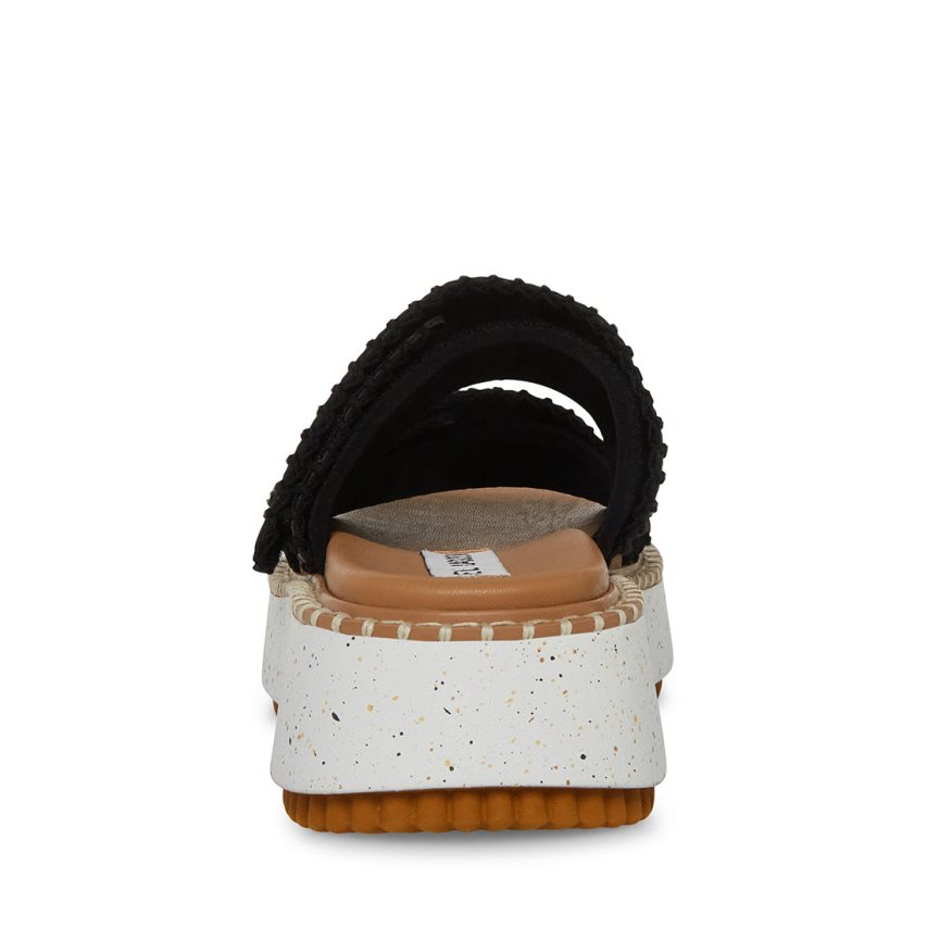 Sandalias de Diapositivas Steve Madden Otto Mujer Negras | ES CJ019E